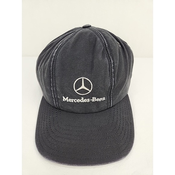 Mercedes Benz Collection Other - Vintage Mercedes Benz 6 Panel Adjustable Black Hat Cap Made in USA